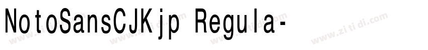 NotoSansCJKjp Regula字体转换